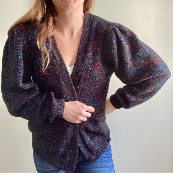 Vintage Deb Shops Hem Button Cardigan Sweater - Picture 2 of 7